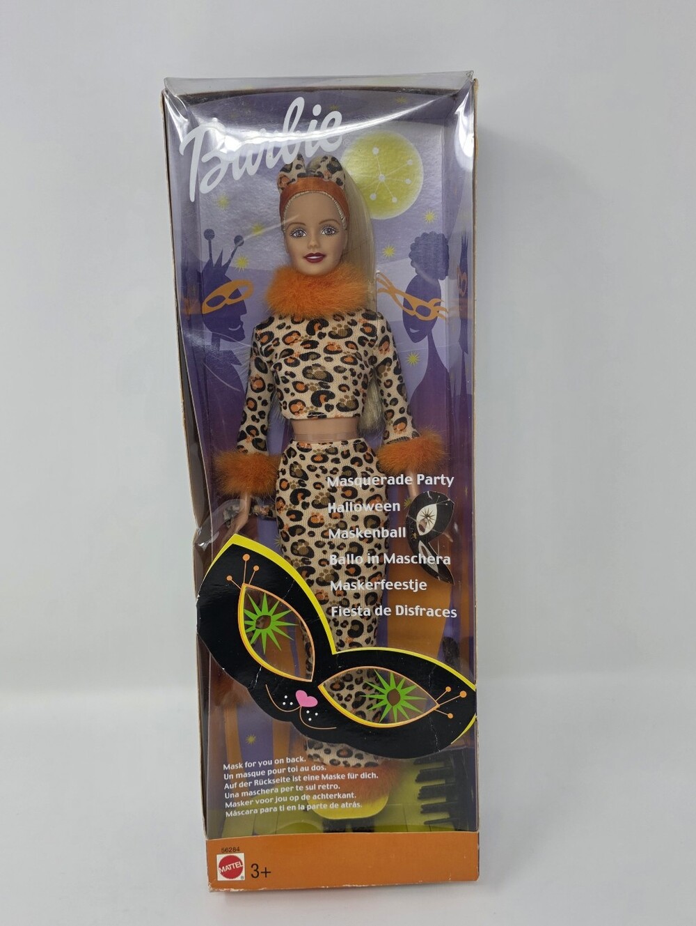 2002 Mattel Barbie Maskerade Party Halloween Doll #56284 Vintage NIB Cheetah